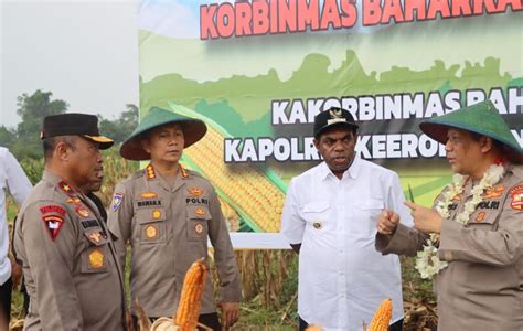 Wujudkan Ketahanan Pangan Kakorbinmas Baharkam Polri Tinjau