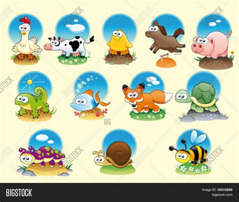 Cartoon Animals Pets Vector & Photo (Free Trial) | Bigstock