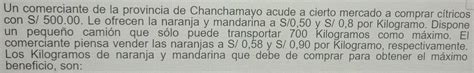 Solved Un Comerciante De La Provincia De Chanchamayo Acude A Cierto