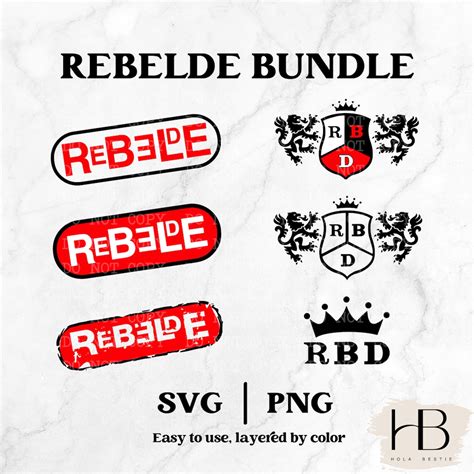 RBD Digital File Bundle Layered Svg And Png Bundle Rebelde Etsy