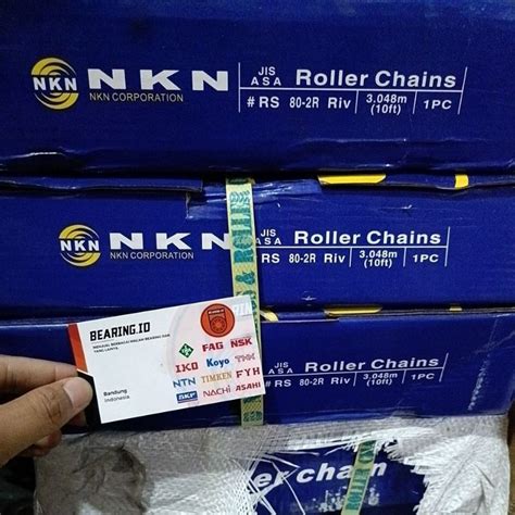 Jual RANTAI RS 80 2 DOUBLE NKN JAPAN STANDARD ROLLER CHAIN ORIGINAL