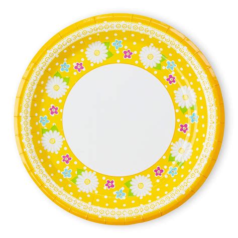 Royal Magnolia Floral Party Supplies Set Of 24 Daisy Paper Plates 7