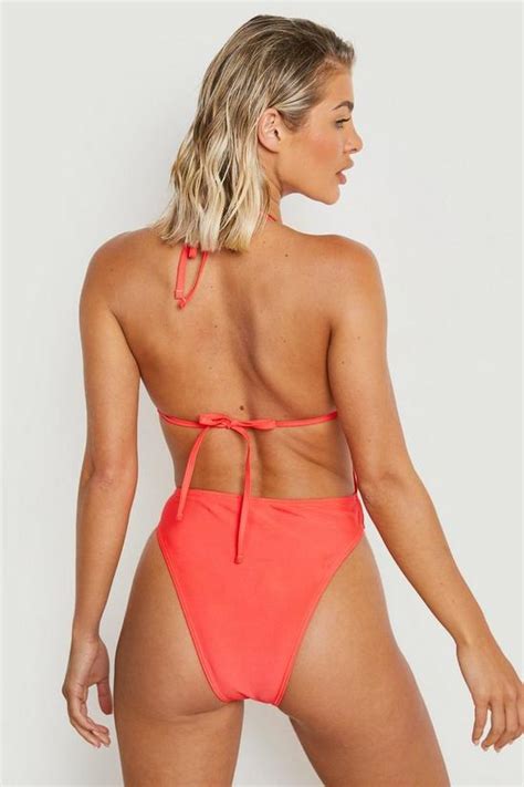 Swimwear Plunge Cut Out Strap Swimsuit Boohoo