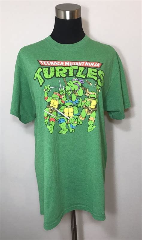 Teenage Mutant Ninja Turtles Mens Womens Size L Shirt Green Tee Graphic