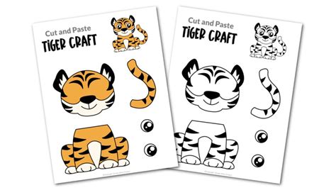 Free Printable Tiger Craft Template Simple Mom Project