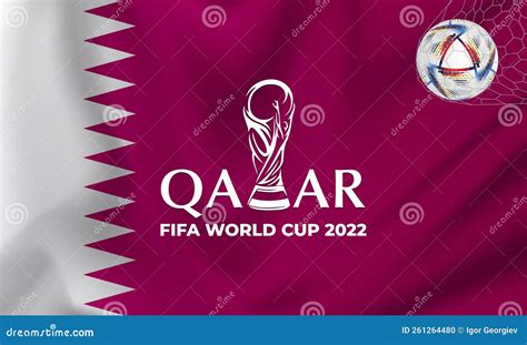 Ilustración Vectorial De Diseño Del Logotipo De La Copa Mundial De Quatar 2022 Imagen Editorial