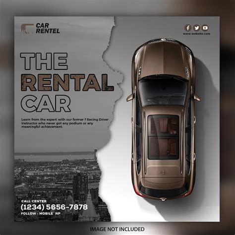 Premium Psd Car Rental Social Media Post Template