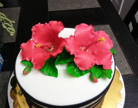 Hibiscus Birthday Cake Tropical Cake