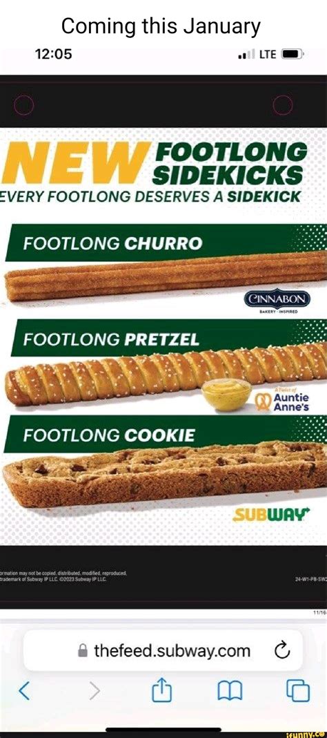 Coming This January Lte Footlong Sidekicks Every Footlong Deserves A