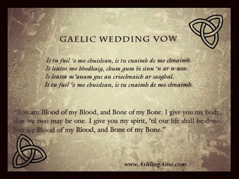 Gaelic Wedding Vows Outlander Wedding Outlander Gaelic Words