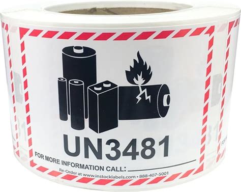 Un3481 Lithium Ion Batteries Small Package Stickers 83 X 108 Mm 325 X