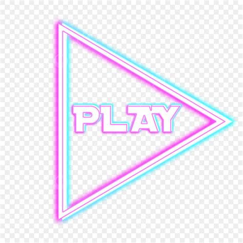 Neon Play Button Hd Transparent, Neon Play Button, Play Button, Start ...