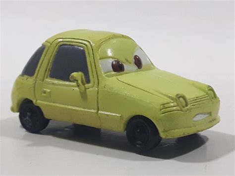 Disney Pixar Cars Acer Lime Yellow Plastic Die Cast Toy Car Vehicle ...