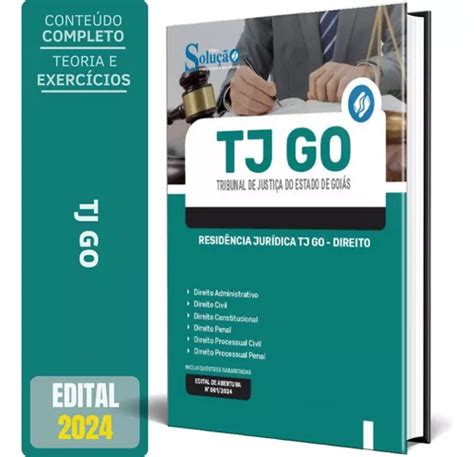 Apostila Tj Go 2024 Residência Jurídica Tj Go Direito Frete grátis