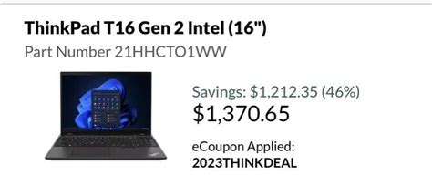 Is this a good deal? Thinkpad T16 Gen 2 : r/thinkpad