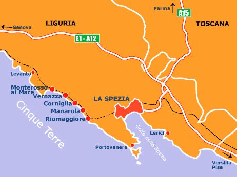 Cinque Terre Cinque Terre Mapa Da It Lia Viagens