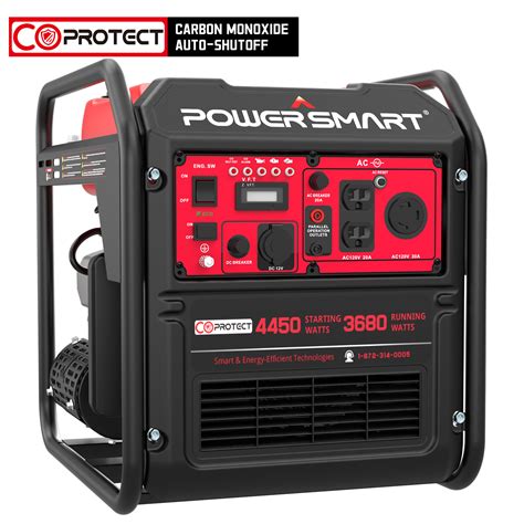 Powersmart 4450w Portable Gas Generator Epa Compliant Co Detect Ideal For Outdoor Camping