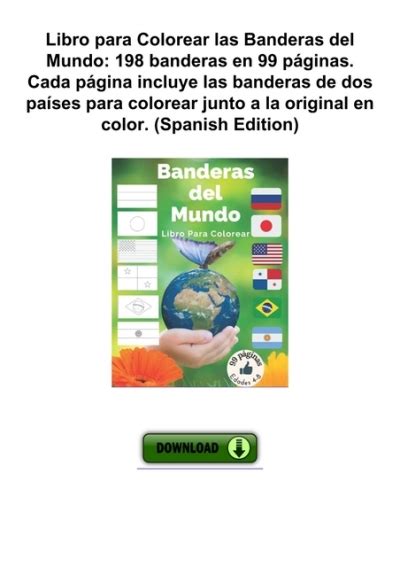 Pdfbook Libro Para Colorear Las Banderas Del Mundo 198 Banderas En 99 Páginas Cada Página