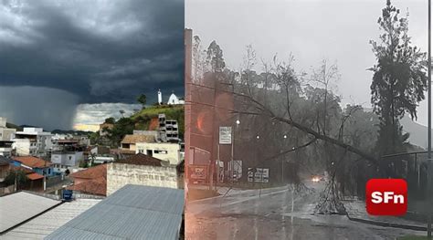 Chuva Forte Rajadas De Vento Destelha Casas Derruba Rvores E