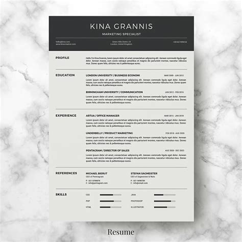 Minimalist Modern Resume Layout