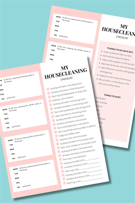 House Cleaning List House Cleaning Checklist Homemade Toilet Cleaner