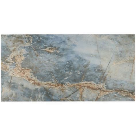 Imagine Stone Azur 24x48 Matte Porcelain Tile Blue