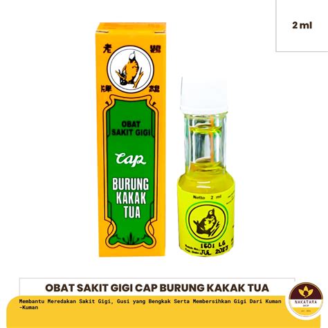 Jual Obat Sakit Gigi Cap Burung Kakak Tua Isi 2 Ml Shopee Indonesia