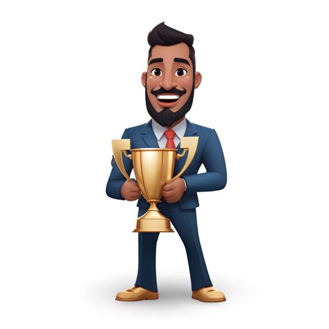 Businessman Holding Trophy Png 38938629 Png