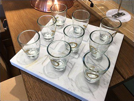 Shot Glass Tic Tac Toe Drinking Game Fixtures Close Up