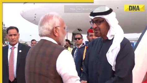 Pm Modi Uae President Hold Roadshow In Ahmedabad Ahead Of Vibrant