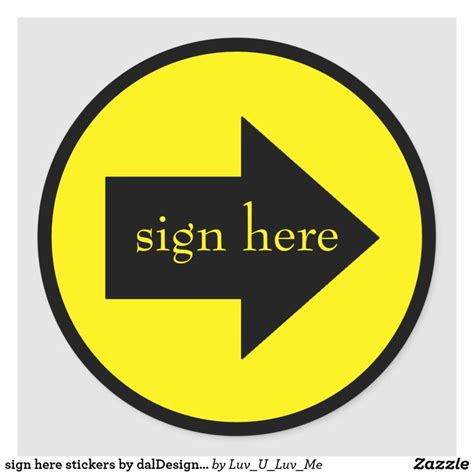 sign here stickers by dalDesignNZ | Zazzle | Stickers, Sport team logos ...