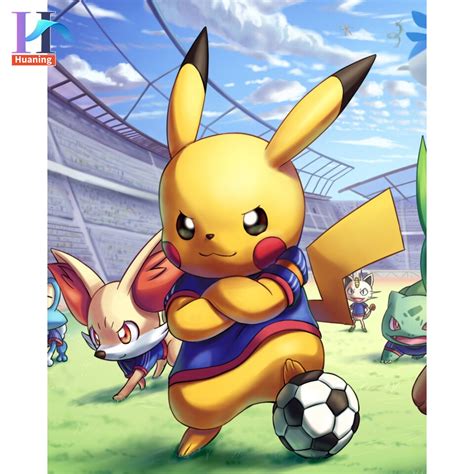 Poster Pokémon Pikachu au Foot - Boutique Pokemon