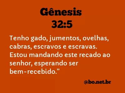 Gênesis 32 5 Bíblia