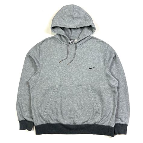 Nike Swoosh Hoodie Grey Tmc Vintage Vintage Clothing