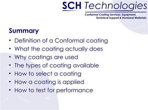 Basic Concepts Of Conformal Coating