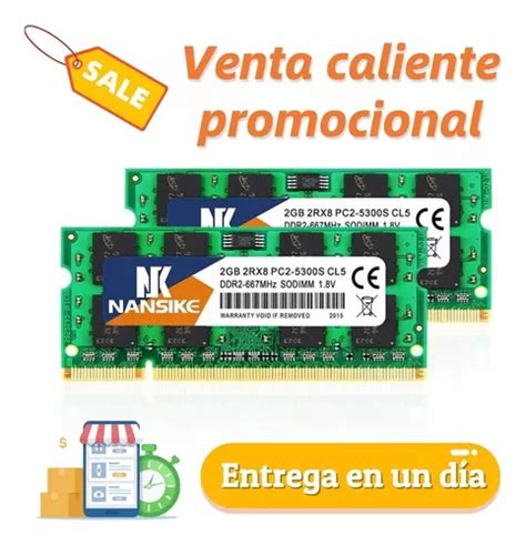 Memoria Ram Nansike 2x2gb Ddr2 667 Sodimm Para Laptop Nueva Cuotas