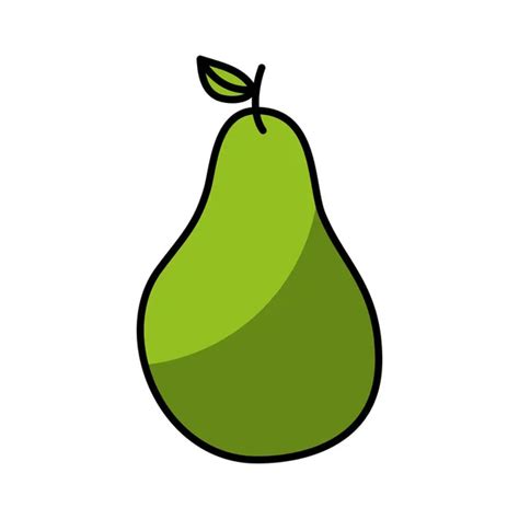 Pear Fresh Fruit Drawing Icon Stock Vector Image By Yupiramos