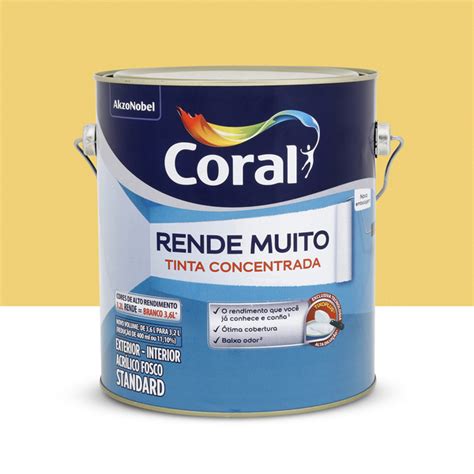 Tinta Acr Lica Fosca Rende Muito Standard Interior E Exterior Sino