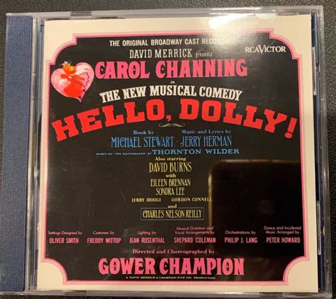 Hello Dolly 1964 Broadway Cast Carol Channing Cd 1999 Bmg As New