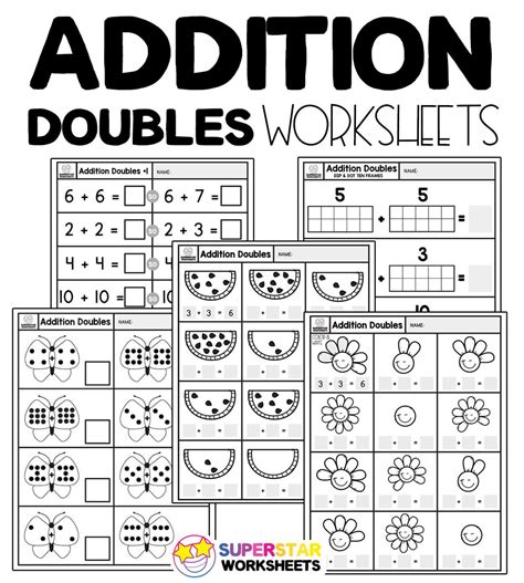 Doubles Math Facts Worksheets Doubles To 24 Addition Facts P