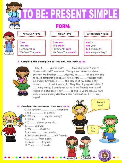 Verb To Be Exercises | PDF