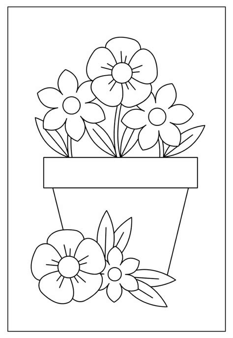 Desenhos De Vasos De Flores Para Colorir Bora Colorir