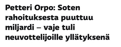 Juho Orjala On Twitter H Mm Stytt V Lausunto Muistaakseni Orpolle