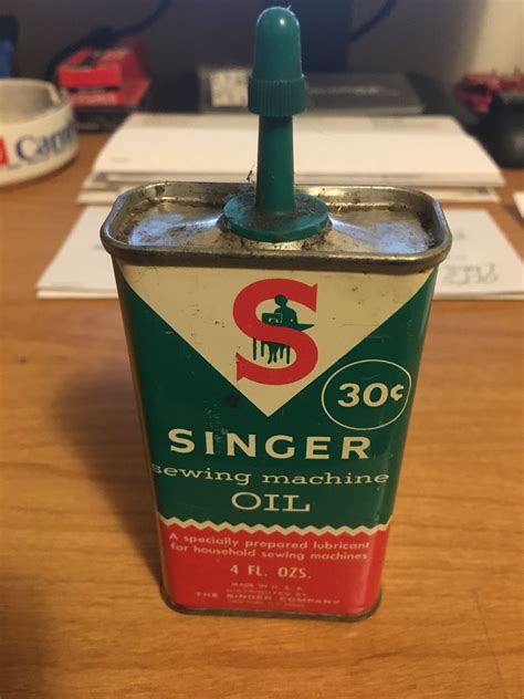 Vintage Singer Sewing Machine Oil Can Screw On Top