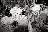 picture propeller air cool  metal electric fans retro