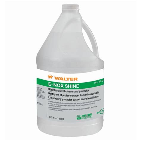 Walter 53G405 E Nox Shine Stainless Steel Cleaner And Protector 1 Gallon