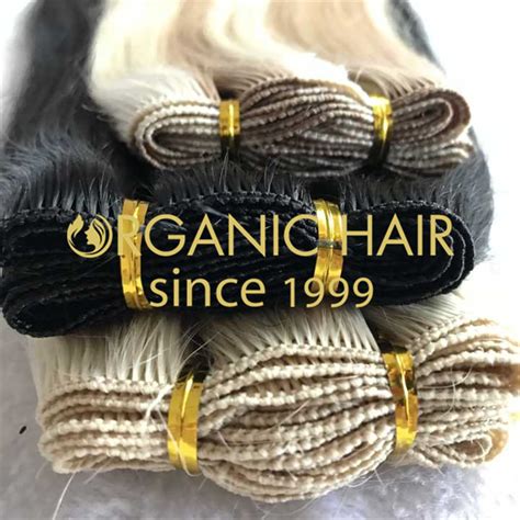 Ash Blonde And Balayage Hand Tied Weft Small And Thin Knot H