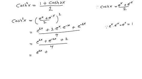 SOLVED Exer 55 72 Verify The Identity Cosh 2 X 2 Coshx 1 2