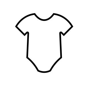 Black Onesie Outline SVG, Baby Bodysuit Outline SVG Instant Download ...