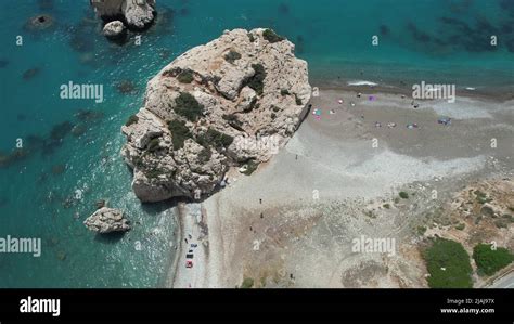 Aphrodites Rock Cyprus Petra Tou Romiu Paphos Cyprus From Above